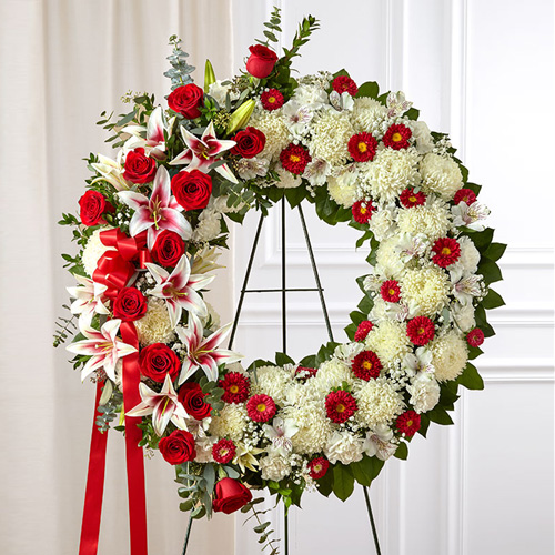 تاج گل افتتاحیه نمایشگاه